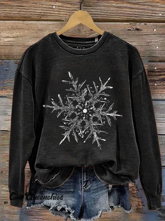Lässig Rundhals Weihnachten Sweatshirt Print