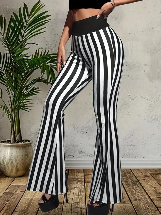 Damen Gestreift Lang Hose Lässig Frühling/Herbst Hose