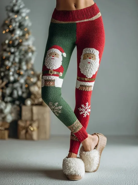 Damen Weihnachten Retro Frühling/Herbst Knöchelhose Leggings