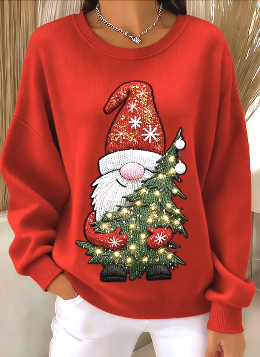 Lässig Rundhals Unifarben Sweatshirt