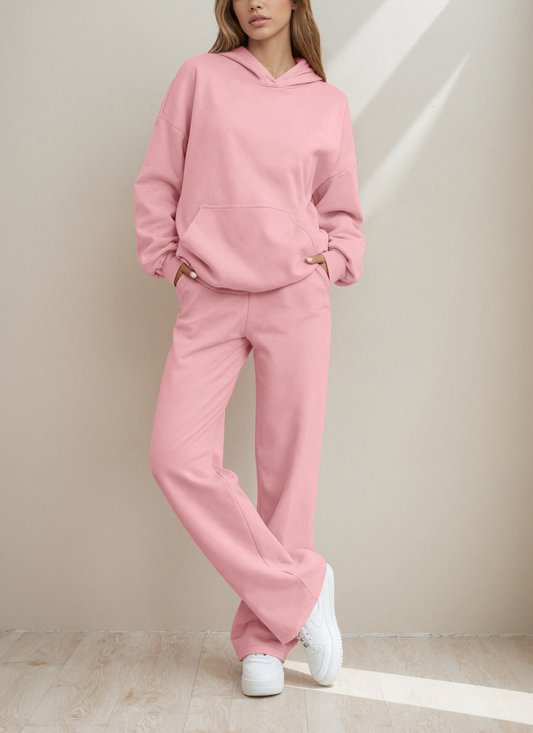 Damen Unifarben Zweiteiliges Set Täglich Langarm Lässig Frühling/Herbst Bluse mit Hose Matching Set