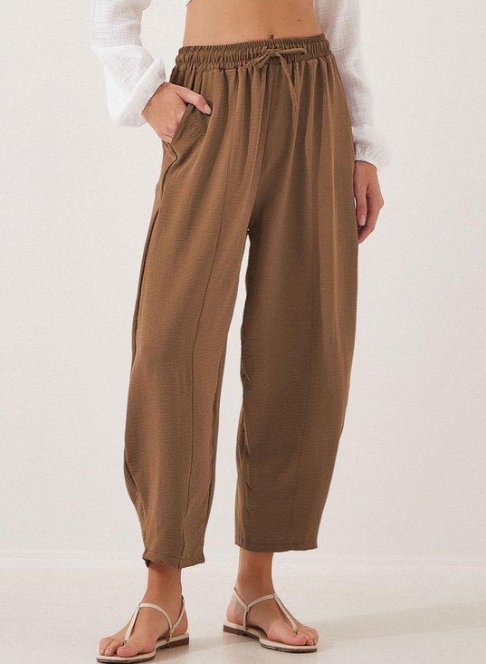 Damen Unifarben Knöchelhose Hose Lässig Frühling/Herbst Hose