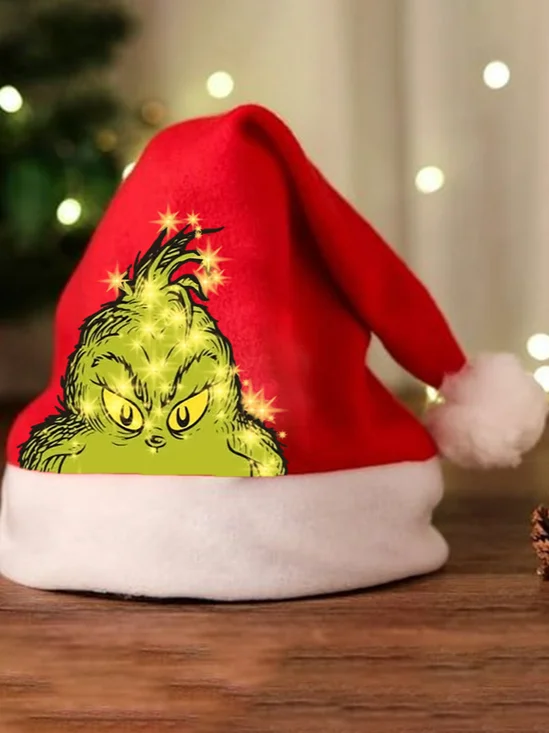 Weihnachten Dekorationen Verdickt randvoll Bunt Weihnachtsmütze Erwachsene Party Kostüm Doppelseitig Vlies.