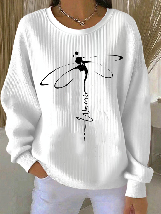 Retro Rundhals Libelle Sweatshirt