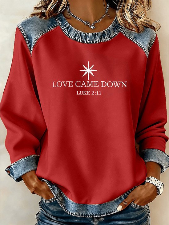 Lässig Rundhals 3d Drucken Sweatshirt