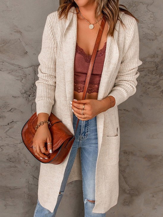 Damen Frühling/Herbst Oberbekleidung Lässig Nahtverarbeitung Unifarben Langarm Jacke