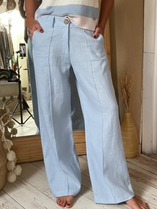 Damen Unifarben Lang Hose Lässig Frühling/Herbst Hose