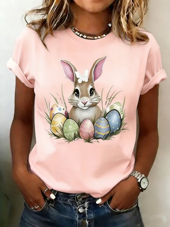 Lässig 3d Drucken Rundhals Kurzarm T-Shirt