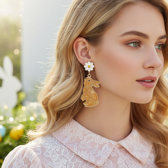 OSTERN Hase Material Ohrringe