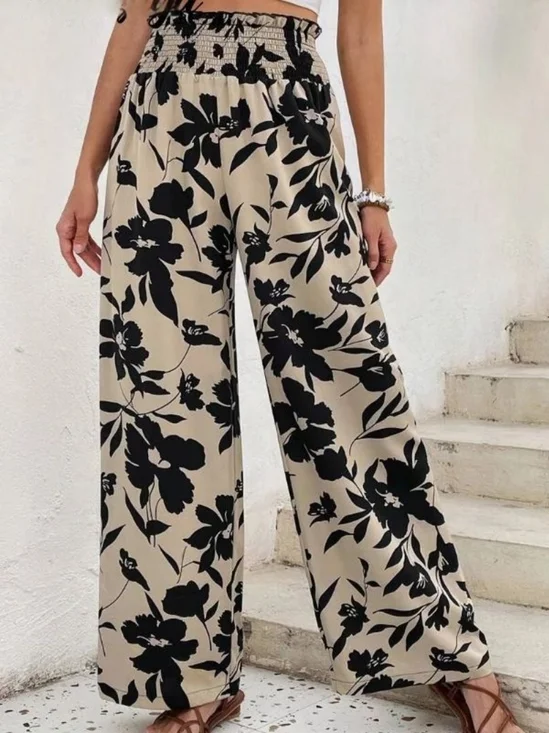Damen Geometrisch Lang Elastische Taille Hose Lässig Frühling/Herbst Hose