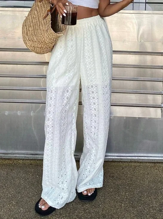 Damen Unifarben Lang Hose Lässig Frühling/Herbst Hose