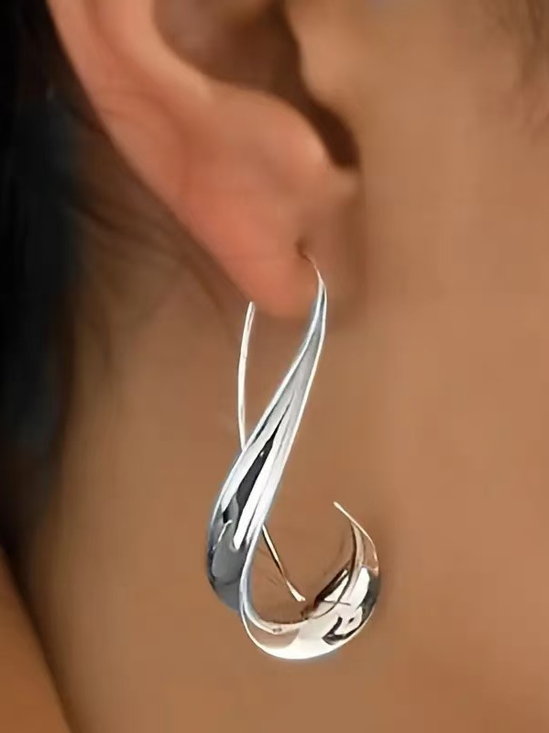 1 PAAR Ohrringe für Damen Täglich Straße Legierung Monogramm Fashion