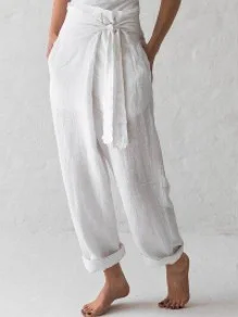 Damen Unifarben Lang Hose Lässig Frühling/Herbst Hose