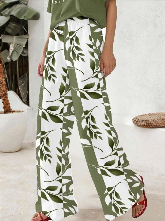 Damen Geblümt Lang Hose Lässig Frühling/Herbst Hose