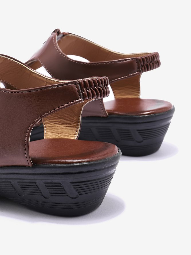 Leicht Weich Sohle Retro Sandalen mit klobigem Absatz