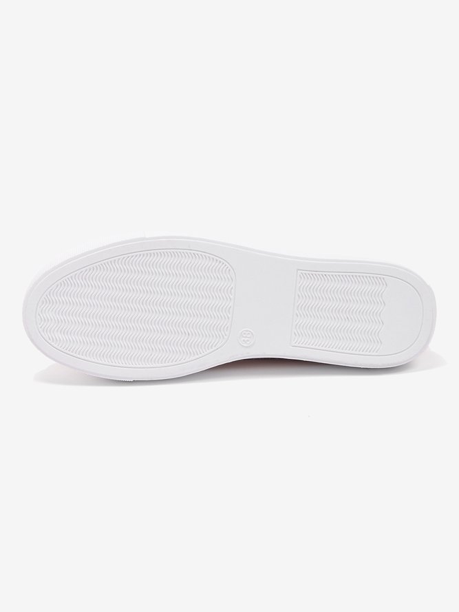 Damen Lässig Slip On Segeltuch Schuhe