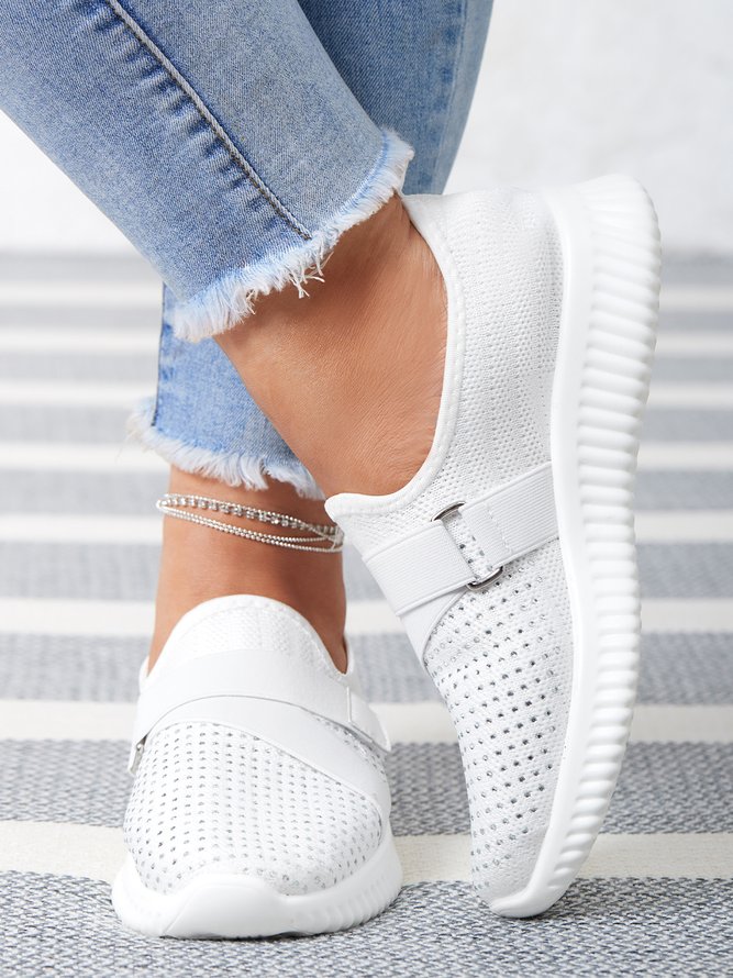 Strass Flyknit Atmungsaktiv Oberer, höher Sneakers