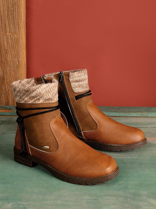 Tägliche Flache Stiefelette für Winter