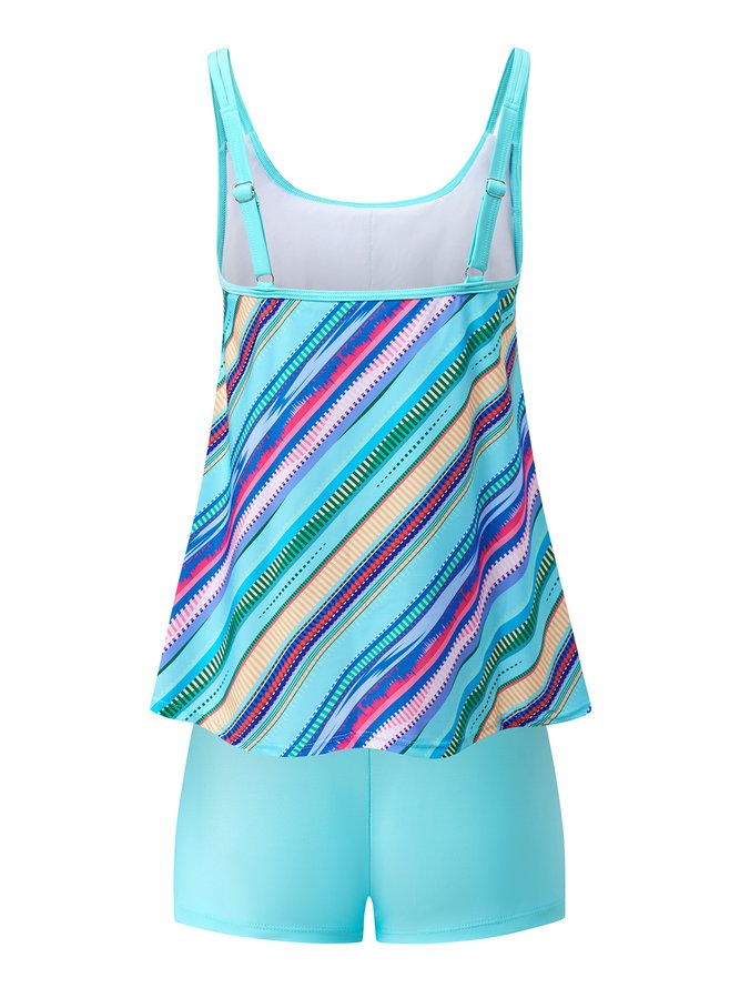 Abstrakt Print Tankinis Zwei-St. Set Rundhals Noracora