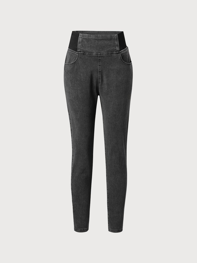 Elastisch Jeansleggings High-Waist Denim Jeans Noracora