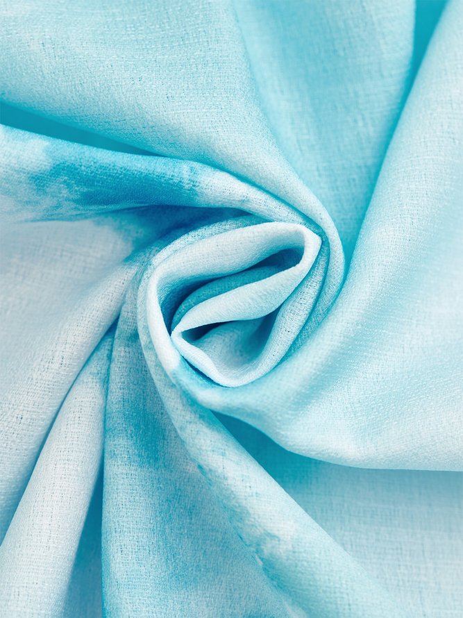 Lässig V-Ausschnitt Print 3/4 Ärmel Gewebe Kleid