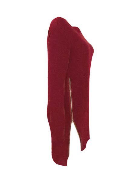 Unifarben Flauschiger Pullover mit Reißverschluss Lässig für Damen 2023 Noracora