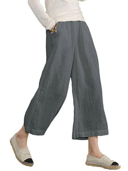 Lässige Weite Hose mit Taschen