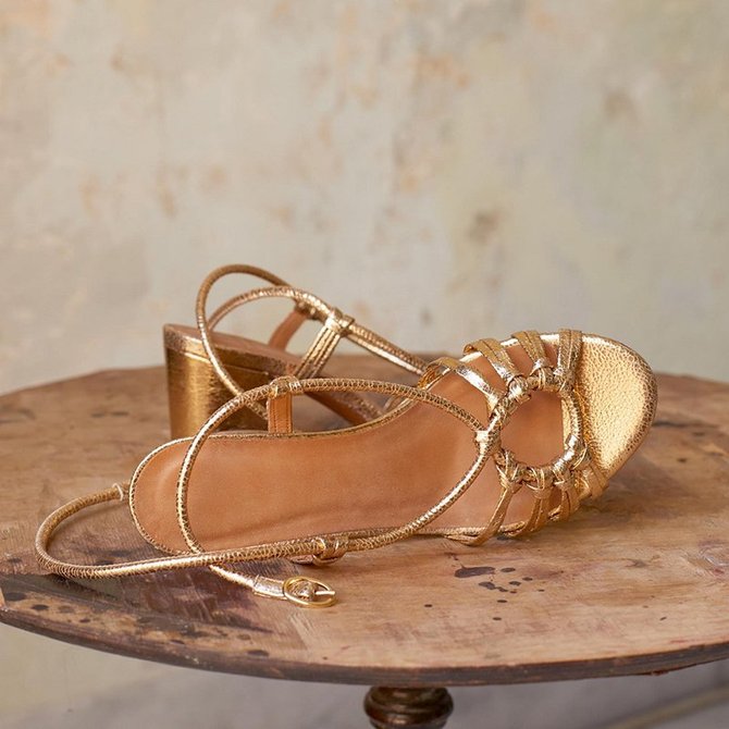Women Ankle Strap Chunky Heels Sandals