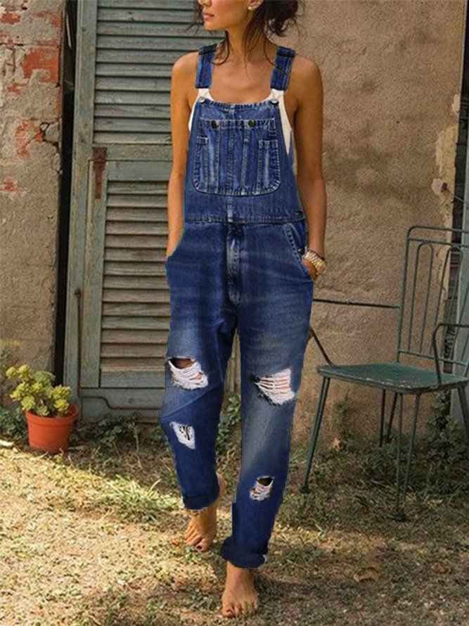 Lässiger Denim Jumpsuit Damen