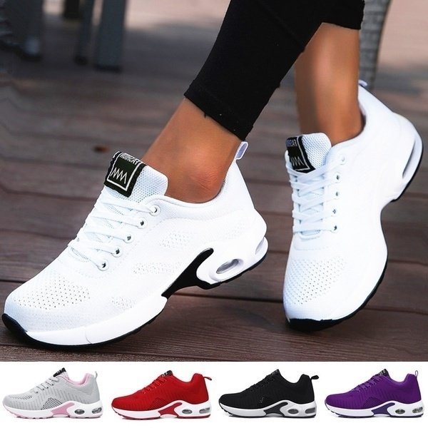 Leichte Atmungsaktive Sneakers Damen Sport Schuhe