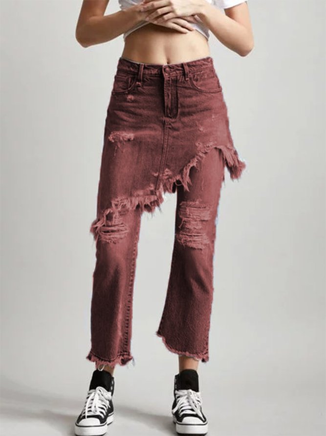 Damen Lässig Denim Jeans