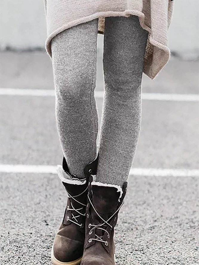 Dicke warme Leggings Thermo Leggings Sportleggings Lässig Große Größen Noracora