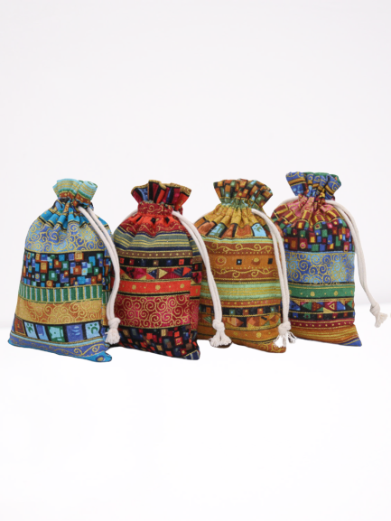 Ethnisch Stil Textil Tasche Schmuck Verpackung Tasche Veränderung Tasche Baumwolle Leinen Tasche Handy, Mobiltelefon Handy Tasche