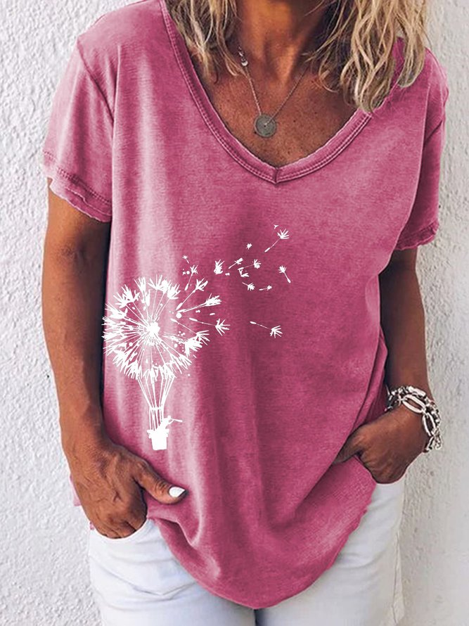 Große Größen Print T-Shirts mit Kurzarm