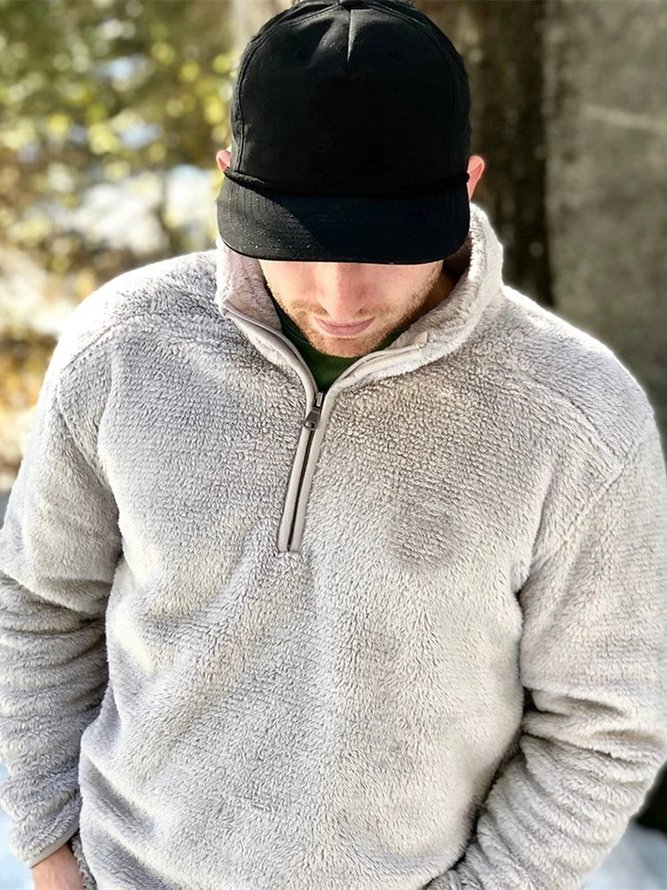 Polar Vlies Lässige Sweatshirts mit Reißverschluss