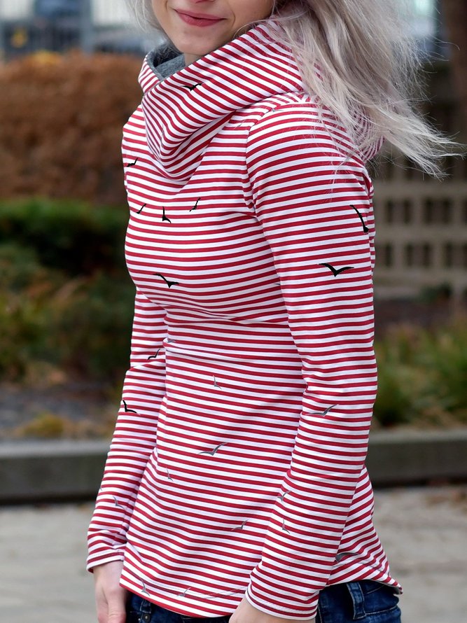 Große Größen Langarm Sweatshirts mit Kapuze