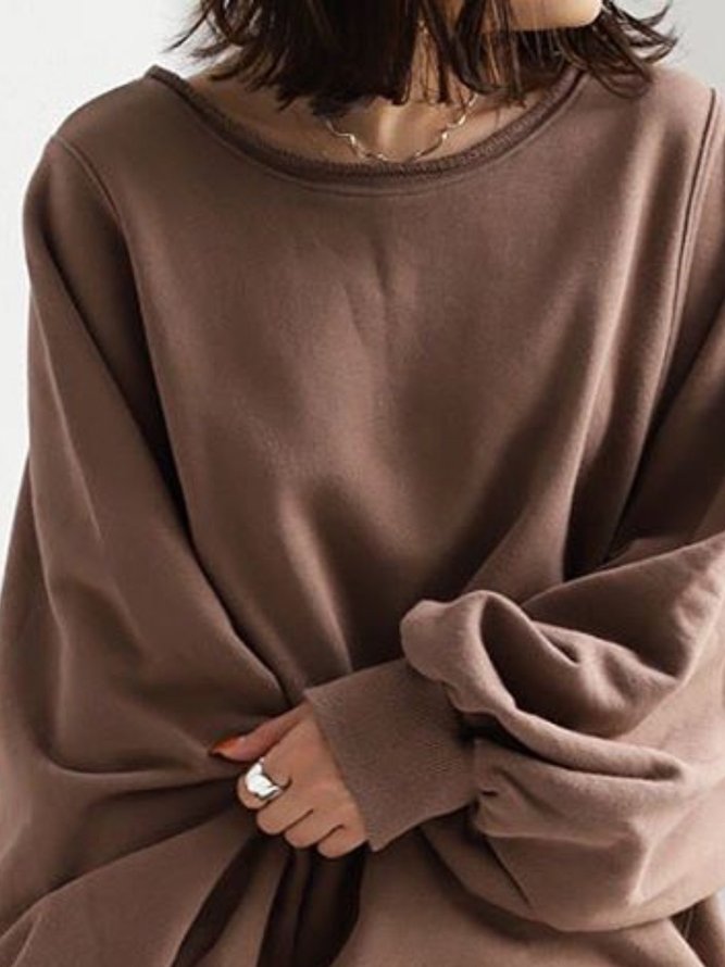 Langarm Einfache Sweatshirts