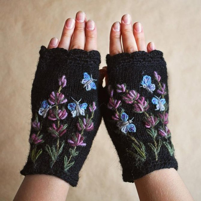 Herbst Design Fingerlose Handschuhe für Mädchen