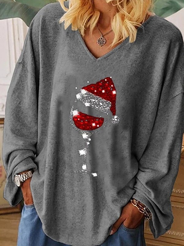 Weihnachten Lässige T-shirt mit Print