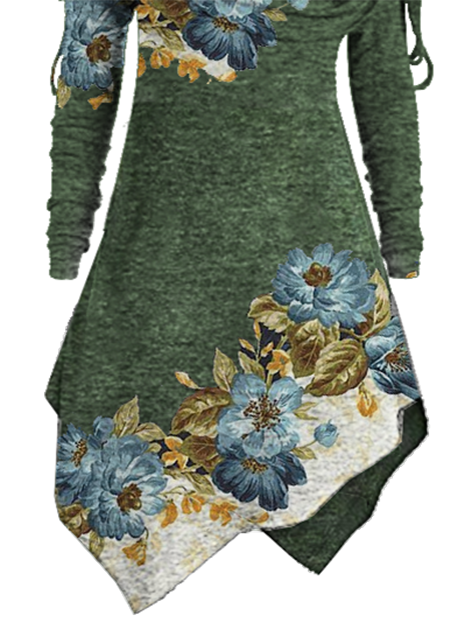Langarm Kleider mit Blumenmuster