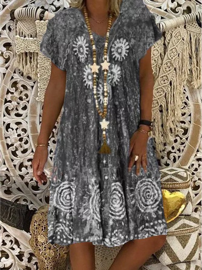 Damen Hippie Kleider aus Baumwolle