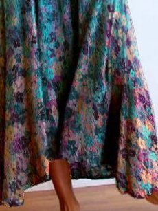 Batik Böhmische Kleider mit Rundhals