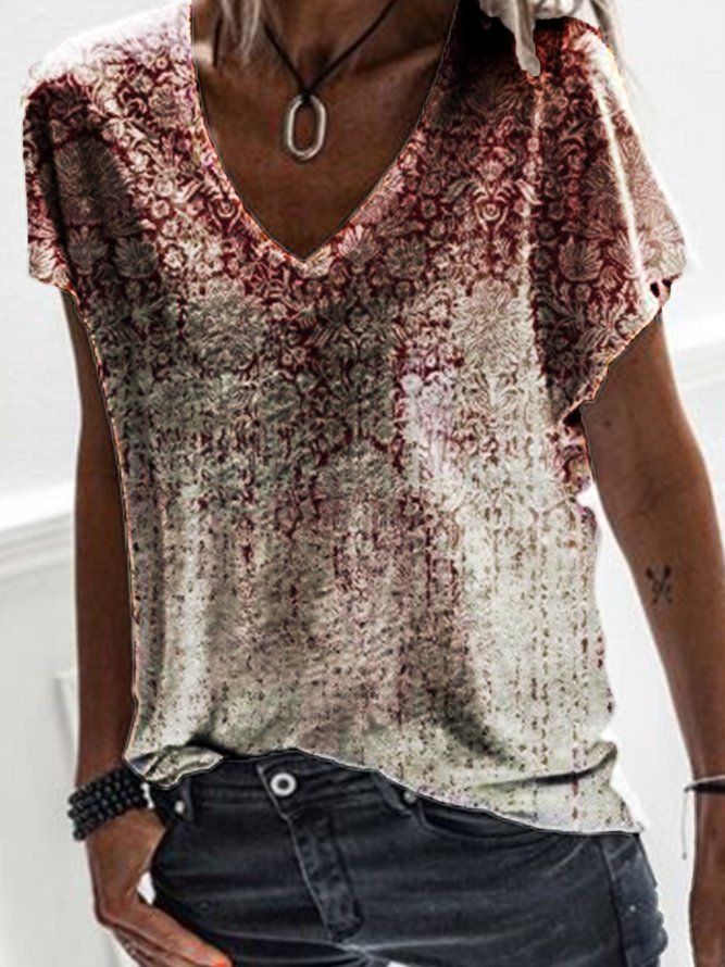 Baumwolle Normale T-Shirt mit Kurzarm