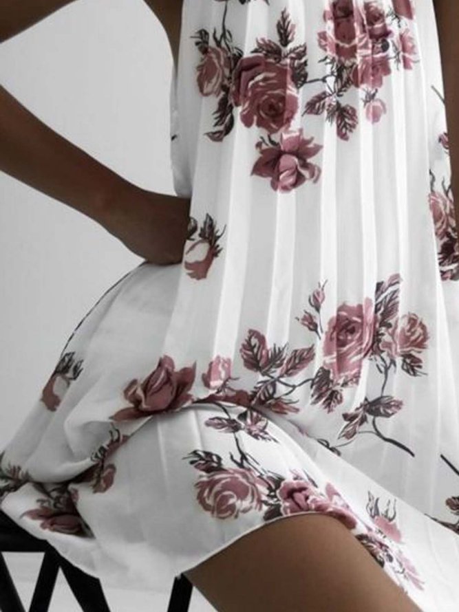 Geblümter Print Sexy Kleid mit Neckholder für Sommer