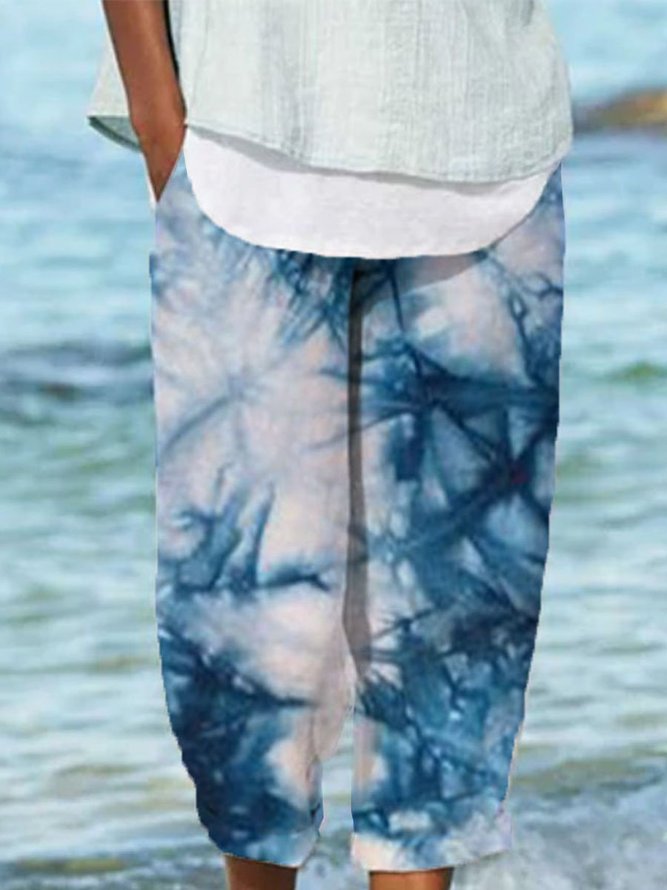 Batik Print Hosen aus Polyester für Sommer
