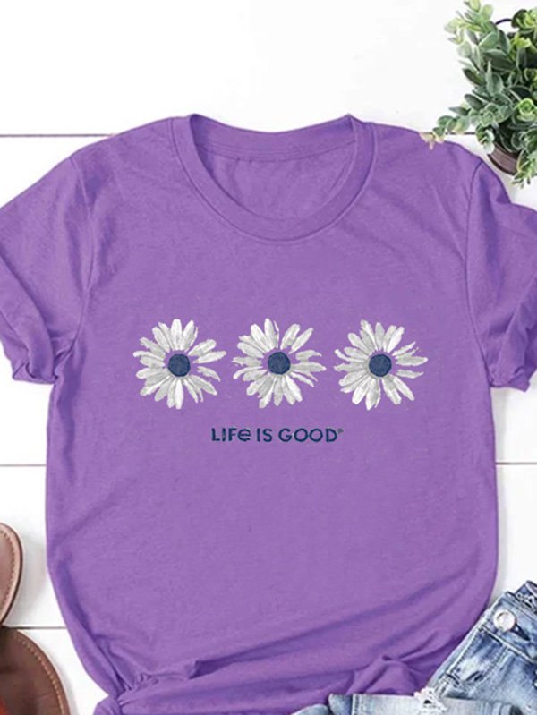 Print Lässige Shirts & Blusen mit Rundhals