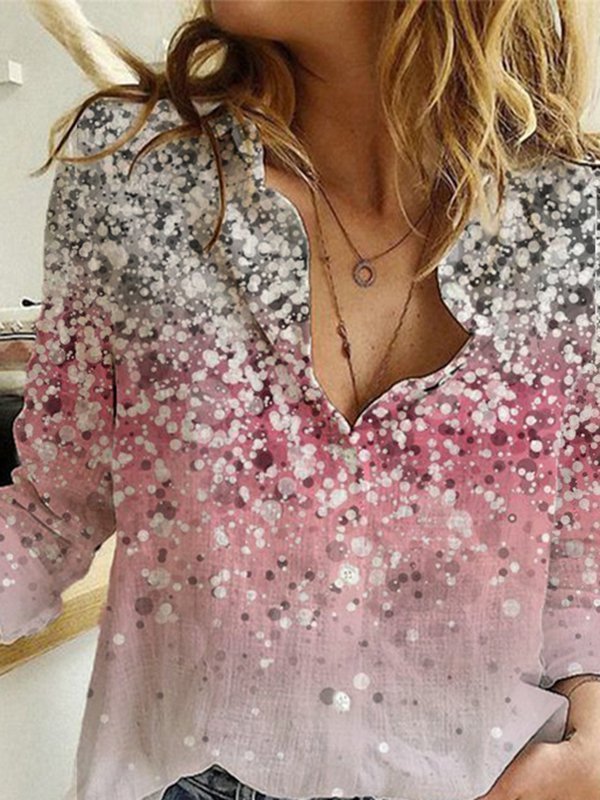 Print Urlaub Shirts & Blusen mit Hemdkragen