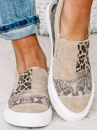 Damen Täglich Lässig mit Leopardenmuster Sneakers