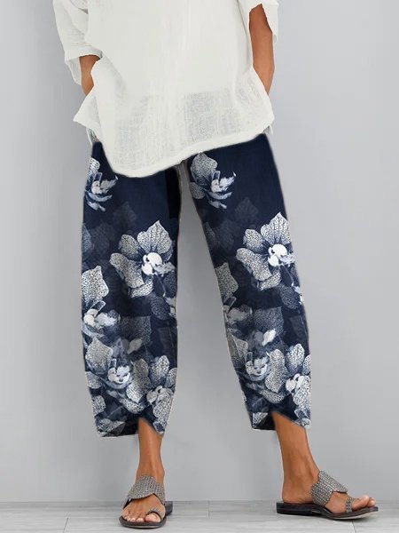 Lässige Baumwollgemische Freizeithose