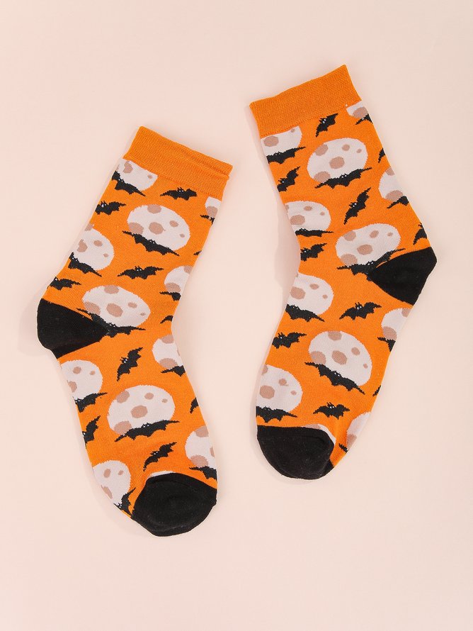 Fledermaus Mond Socken für Halloween